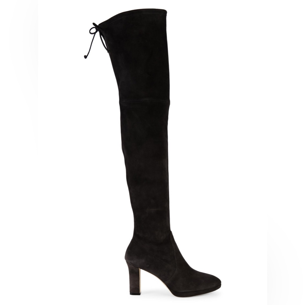 Stuart Weitzman Ledyland Over The Knee Boots in Black Suede